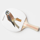 Raquette De Ping Pong Illustration d'oiseau américain Kestrel (Côté)