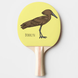 Raquette De Ping Pong Illustration d'oiseau Hamerkop