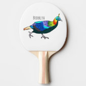 Raquette De Ping Pong Illustration d'oiseau monal himalayen (Dos)