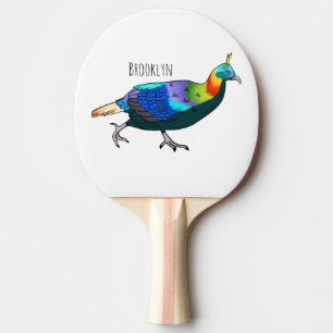 Raquette De Ping Pong Illustration d'oiseau monal himalayen