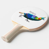 Raquette De Ping Pong Illustration d'oiseau monal himalayen (Devant Angle)