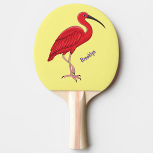 Raquette De Ping Pong Illustration d'oiseau Scarlet ibis