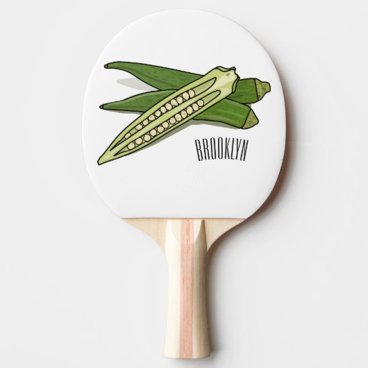 Raquette De Ping Pong Illustration d'Okra (Devant)
