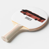 Raquette De Ping Pong Illustration du bus (Devant Angle)