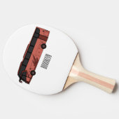 Raquette De Ping Pong Illustration du bus (Côté)