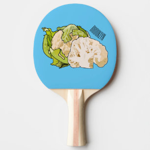 Raquette De Ping Pong Illustration du chou-fleur