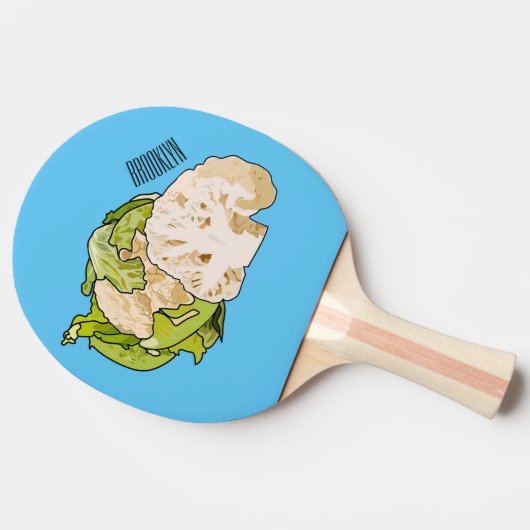 Raquette De Ping Pong Illustration du chou-fleur (Côté)