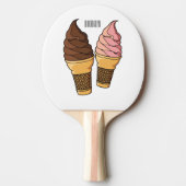 Raquette De Ping Pong Illustration du cône de crème glacée (Devant)