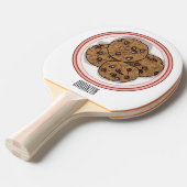 Raquette De Ping Pong Illustration du cookie de puce à chocolat (Devant Angle)