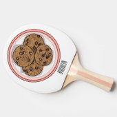 Raquette De Ping Pong Illustration du cookie de puce à chocolat (Côté)