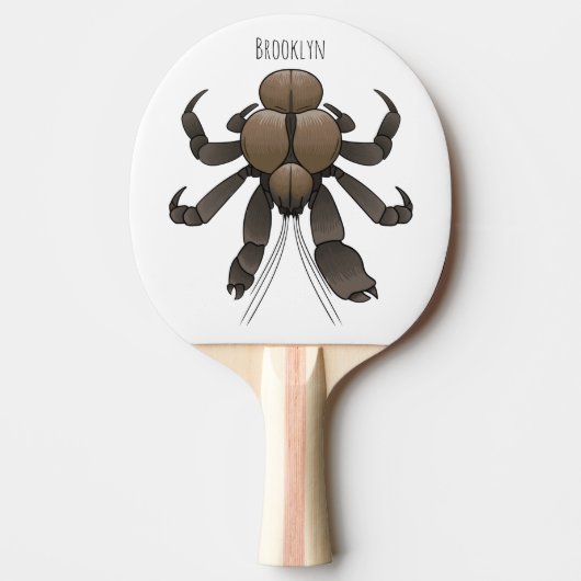 Raquette De Ping Pong Illustration du crabe de coco (Devant)