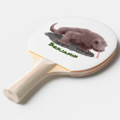 Raquette De Ping Pong Illustration du dragon de Komodo (Devant Angle)