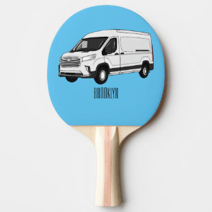 Raquette De Ping Pong Illustration du fourgon de livraison