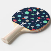 Raquette De Ping Pong Illustration du Motif spatial (Devant Angle)