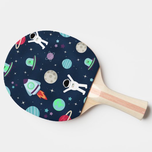 Raquette De Ping Pong Illustration du Motif spatial (Côté)