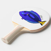 Raquette De Ping Pong Illustration du poisson de la cuve bleue (Devant Angle)