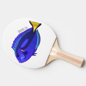 Raquette De Ping Pong Illustration du poisson de la cuve bleue (Côté)