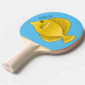 Raquette De Ping Pong Illustration du poisson-tang jaune (Devant Angle)
