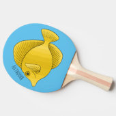 Raquette De Ping Pong Illustration du poisson-tang jaune (Côté)