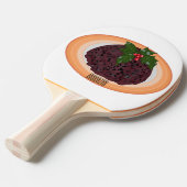 Raquette De Ping Pong Illustration du pudding de Noël (Devant Angle)