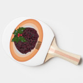 Raquette De Ping Pong Illustration du pudding de Noël (Côté)