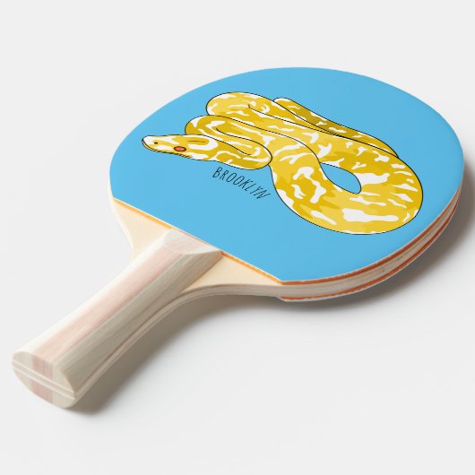 Raquette De Ping Pong Illustration du serpent python birman (Devant Angle)