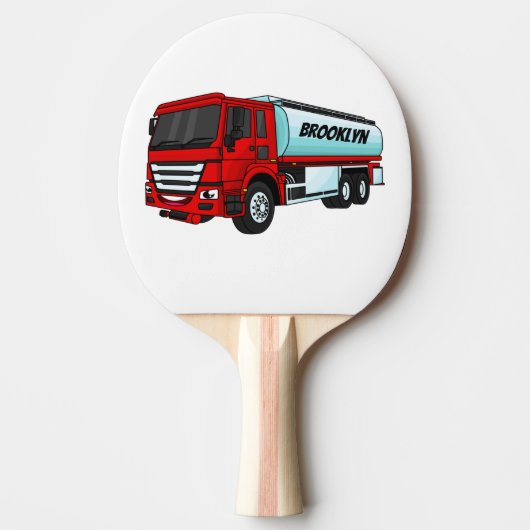 Raquette De Ping Pong Illustration du transport de carburant par camion- (Devant)