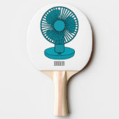 Raquette De Ping Pong Illustration du ventilateur (Dos)