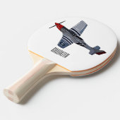 Raquette De Ping Pong Illustration d'un avion de chasse-bombardier (Devant Angle)