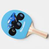 Raquette De Ping Pong Illustration d'un camion monstre bleu mou (Côté)