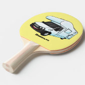 Raquette De Ping Pong Illustration d'un campervan heureux (Devant Angle)