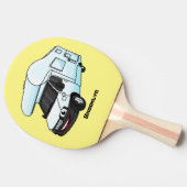 Raquette De Ping Pong Illustration d'un campervan heureux (Côté)