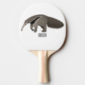 Raquette De Ping Pong Illustration d'un dessin animé d'Anteater (Dos)
