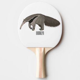 Raquette De Ping Pong Illustration d'un dessin animé d'Anteater