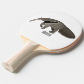 Raquette De Ping Pong Illustration d'un dessin animé d'Anteater (Devant Angle)