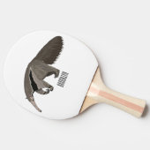 Raquette De Ping Pong Illustration d'un dessin animé d'Anteater (Côté)