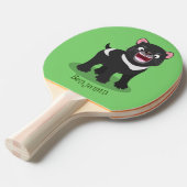 Raquette De Ping Pong Illustration d'un diable de Tasmanie affamé (Devant Angle)