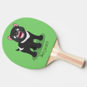 Raquette De Ping Pong Illustration d'un diable de Tasmanie affamé (Côté)