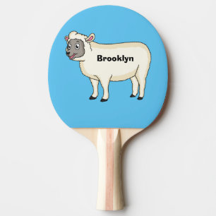 Raquette De Ping Pong Illustration d'un mouton joyeux