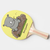 Raquette De Ping Pong Illustration d'un petit rhinocéros (Côté)