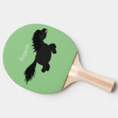 Raquette De Ping Pong Illustration d'un poney de Shetland mignon (Côté)