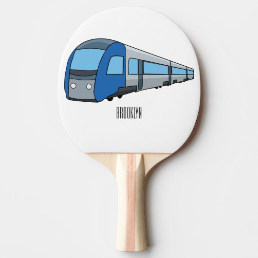 Raquette De Ping Pong Illustration d'un train électrique (Devant)