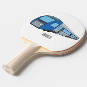Raquette De Ping Pong Illustration d'un train électrique (Devant Angle)