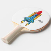 Raquette De Ping Pong Illustration d'un vaisseau de fusées (Devant Angle)