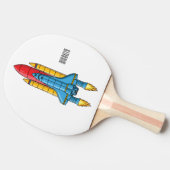 Raquette De Ping Pong Illustration d'un vaisseau de fusées (Côté)