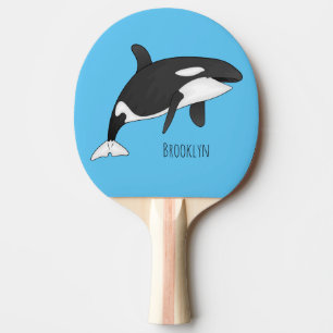 Raquette De Ping Pong Illustration d'une baleine tueuse