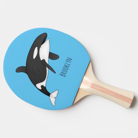 Raquette De Ping Pong Illustration d'une baleine tueuse (Côté)
