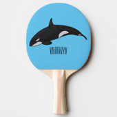 Raquette De Ping Pong Illustration d'une baleine tueuse (Dos)