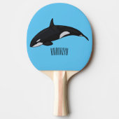 Raquette De Ping Pong Illustration d'une baleine tueuse (Devant)