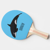 Raquette De Ping Pong Illustration d'une baleine tueuse (Côté)